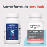 Allergy Research Group 200 mg of Zen - GABA L-Theanine Supplement, Natural Calm, Sleep & Relax Support for Women & Men, Take Day or Night for Relaxation & Calm Energy - 60 Vegetarian Capsules