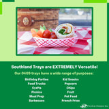 Southern Champion Tray 0409 #50 Southland Paperboard Food Tray, 1/2 lb Capacity, Red Check (Case of 1000)