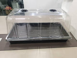 1020 Plant Tray with Tall 7.3" Dome, 5-Pack Extra Large Seed Starter Tray with Humidity Domes, Heavy Duty 1020 Trays and Flats with Lid, Seed Germination Mini Greenhouse No Hole for Balcony Garden
