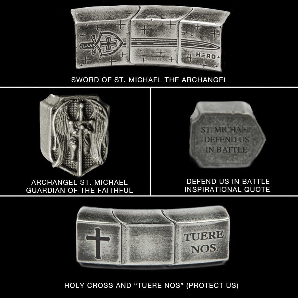 Hero Company Saint Michael 'Defend Us' Stainless Steel Bracelet for Men