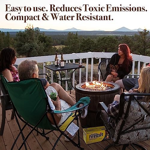 Fire Starter for Indoor and Outdoor Use - Quick Ignition Logs for BBQ, Fireplace, Fire Pit and Campfires (24 Pack) -Starters for Campfires