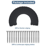 20Pcs Landscape Border,6 Inch 20Ft Garden Edging Border with Stakes Kits