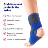 Neo-G Ankle Brace for Kids - Support For Juvenile Arthritis Relief, Joint Pain, Ankle Injuries, Gymnastics, Basketball, Volleyball - Adjustable Compression - Class 1 Medical Device - 1 Size - Blue