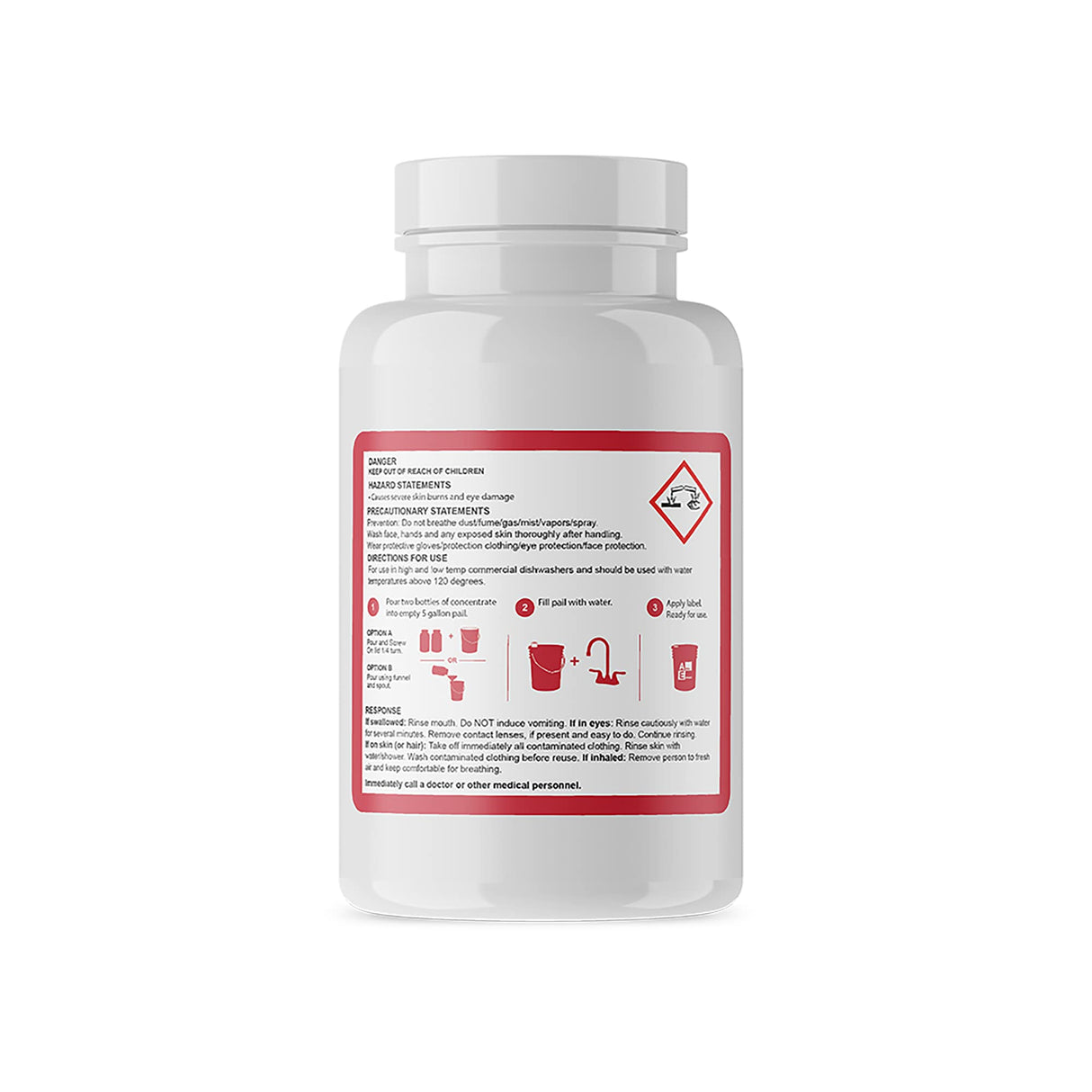 Active Element Commercial Dishwasher Detergent - Makes One 5 Gallon Pail - Industrial Dish Detergent - For High and Low Temp Dishwasher Machine