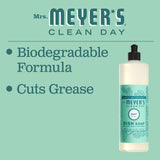 MRS. MEYER'S CLEAN DAY Liquid Dish Soap, Biodegradable Formula, Limited Edition Mint, 16 fl. oz - Pack of 3