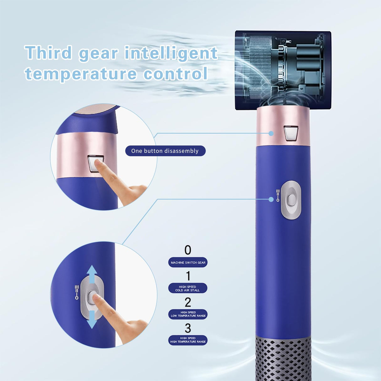 Experience Effortless and Versatile Hair Styling with Our Professional Hot Air Brush Set - Includes 5 Functions for Fast, Stunning Results