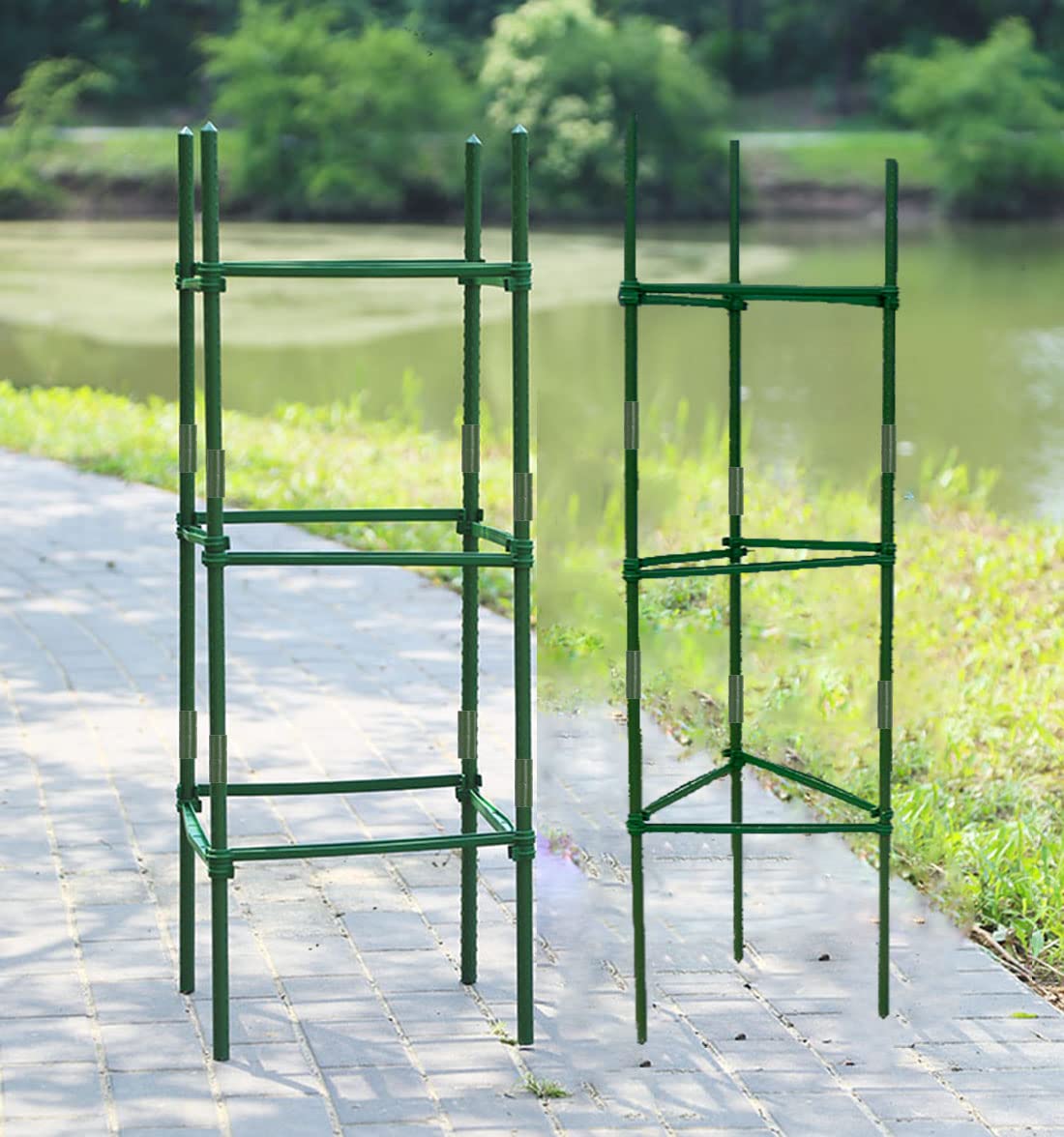 4 Pack Tomato Cage Plant Support Assembled -48inch Vegetable Trellis,Assembled Multi-Functional Garden Trellis Garden Trellis for Climbing Vegetables,Climbing Plants, Vegetables, Flowers, Fruits, Vine