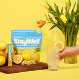 Daily Nouri StayWell Digestive & Immunity Drink Mix | Probiotics, Prebiotics, Colostrum, L-Glutamine, Magnesium, Manganese, Zinc, Vitamins for Gut Health, Digestion & Immune Support | 30 Stick Packs