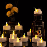PUNPUBA LED Tea Lights Flameless Candles- 150Pack Tealight Candle Realistic and Bright Flickering Long Lasting 200Hours for Holiday Celebration,Party, Home Decoration WarmYellow,Battery Operated