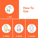 Good Vibes Ubtan Insta Glow Powder for Face | Hydrating Pack with Turmeric Saffron & Sandalwood | Suits All Skin Types | No Parabens Sulfates & Mineral Oil | 5.29 Oz/150g