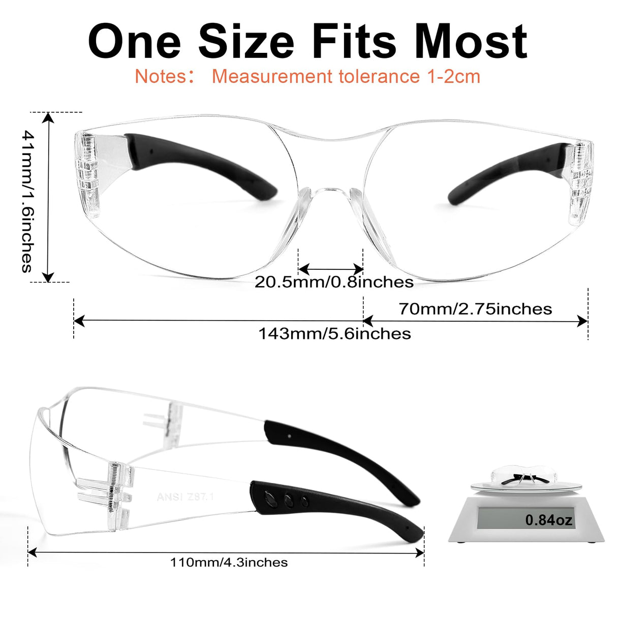 Hoqiwild ANSI Z87.1 Tinted Safety Glasses Bulk 36 pack, Safety Sunglasses for men and women, Scratch & Impact Resistant UV protection sunglasses for Construction, Outdoor Sports & Work