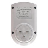 Grow1 240V Outlet Digital Timer, Single Outlet, 15A, Compatible with 220V, 230V & 240V Outlets, Great for Grow Lights, Reptile Enclosures & Aquarium Timer