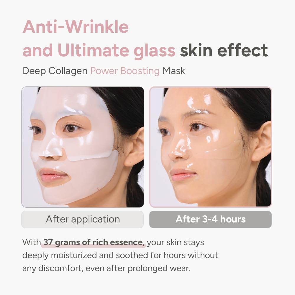 SUNGBOON EDITOR Deep Collagen Overnight mask 37gx4ea | Original Hydrating Collagen Face Mask | Real Collagen 2,160,000PPB for Elasticity |TikTok Trend Items Korean Skin Care