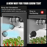 PGQUY 5” Grow Tent Clip Two Fans with Adjustable Clamp, 3-Speed Strong Quiet Airflow, Compatible with Timer Thermostat & Smart Plug for Plant Greenhouse Seedling Hydroponics Circulation Cooling