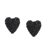 Betsey Johnson Heart Stud Earrings
