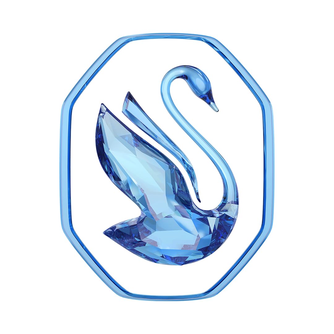 Swarovski Millenia Earrings, Square cut crystal, Blue, Rhodium plated
