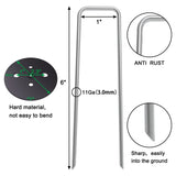 MySit 6 inch Vapor Barrier Stakes 50 Pack with Staples Gasket Caps