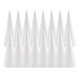 Crafjie Foam Cones for DIY Arts and Crafts (3.75 x 9.7 in, 16 Pack), White Polystyrene Foam Cones Christmas Tree Craft Supplies, for DIY Home Craft Project, Christmas Tree, Table Centerpiece