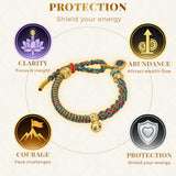 Buddha Stones Tibetan Blessed Wealth Charm Rope Bracelet, Includes Gift Box