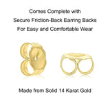 14k Yellow Gold 5mm Solitaire Round Cubic Zirconia CZ Stud Earrings