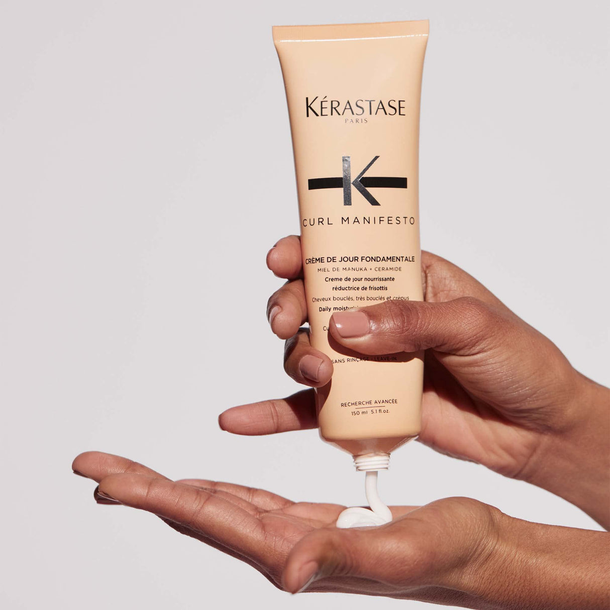 KÉRASTASE Curl Manifesto Crème de Jour Fondamentale Hair Cream - Leave In Treatment & Heat Protectant, Controls Frizz & Enhances Curls, 5.07 Fl Oz