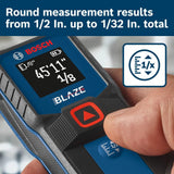 BOSCH GLM100-23 100 Ft Blaze Laser Distance Measure, Includes 2 AA Batteries, Distance Measuring Laser