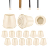 1-1/4" Round Rubber Chair Leg Tips Caps, Chair Leg Floor Protectors Furniture Legs Caps Non Slip Reduce Noise for Hardwood Floors - White, 16 Pack