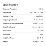 Q Acoustics 3030i Bookshelf Speakers Pair Graphite Gray - 2-Way Reflex Enclosure Type, 6.5" Bass Driver, 0.9" Tweeter - Stereo Speakers/Passive Speakers for Home Theater Sound System