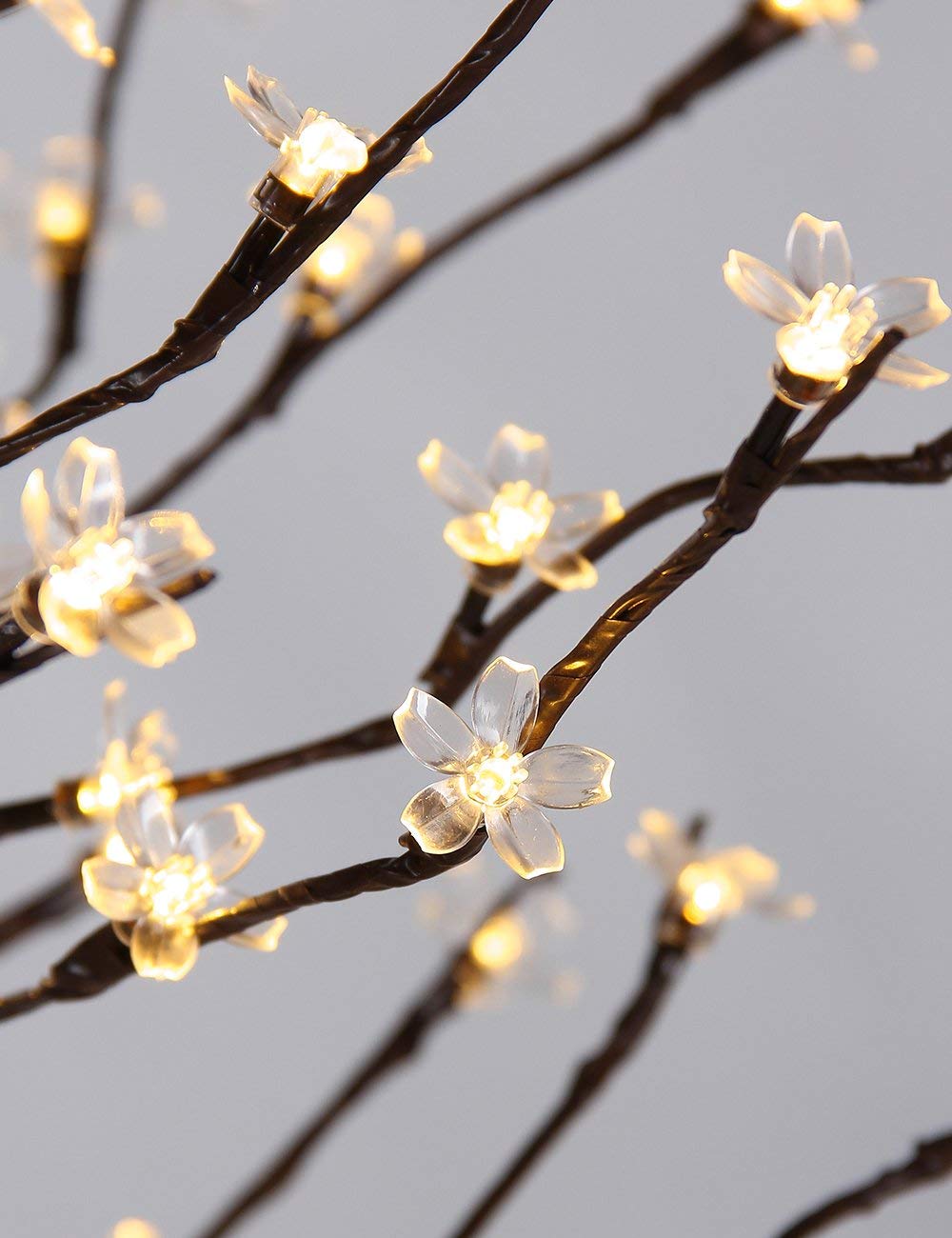 Lightshare 6.5FT 208 LED Cherry Blossom Tree, Lighted Artificial Tree for Decoration Inside and Outside, Home Patio Wedding Festival Christmas Decor
