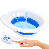 Sitz Bath, Msiori Electric Sitz Bath, Sitz Bath for Toilet Seat, Sits Bath Kit for Women, Sitz Bath for Hemorrhoids, Automatic Flushing,Hip Bath Bowl, Foldable