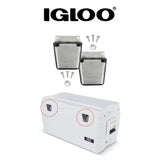 Igloo Cooler Heavy-Duty Stainless Steel Parts Kit - 2 Latches, 3 Hinges, Latch Posts & Screws - Marine-Grade, Corrosion-Resistant Parts