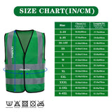 personalise Custom Green xl High Visibility reflective Safety Vest Logo