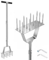 Fologtoo Lawn Aerator Tool, Heavy-Duty Stainless Steel Lawn Spike Aerator