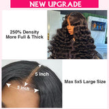 eddfine 250% Density Glueless Wigs Human Hair Pre Plucked Pre Cut 5x5 HD Lace Closure Wigs Human Hair Body Wave Lace Front Wigs Human Hair for Women Glueless Wigs Human Hair for Beginners 26 Inch
