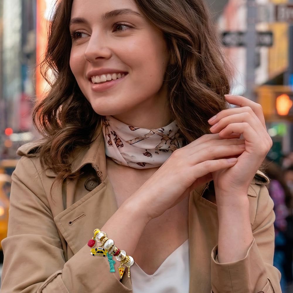 Madison Tyler New York City Charm Bracelet for Women Travel Jewelry Gift