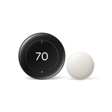 Google Nest Learning Thermostat (4th gen) + Nest Temperature Sensor (2nd gen) - Obsidian