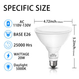 Gonhom Par38 led Flood Lights Outdoor Light Bulb,Dimmable 1800LM,20W Replace up to 200W,Outdoor Flood Light Bulbs for Backyard,Garage,Porch,Garden,2 Pack 5000K Daylight