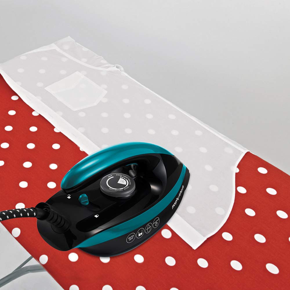 Morphy Richards 332101 Auto Clean Speed Pro Pressurised Steam Generator, Black and Teal