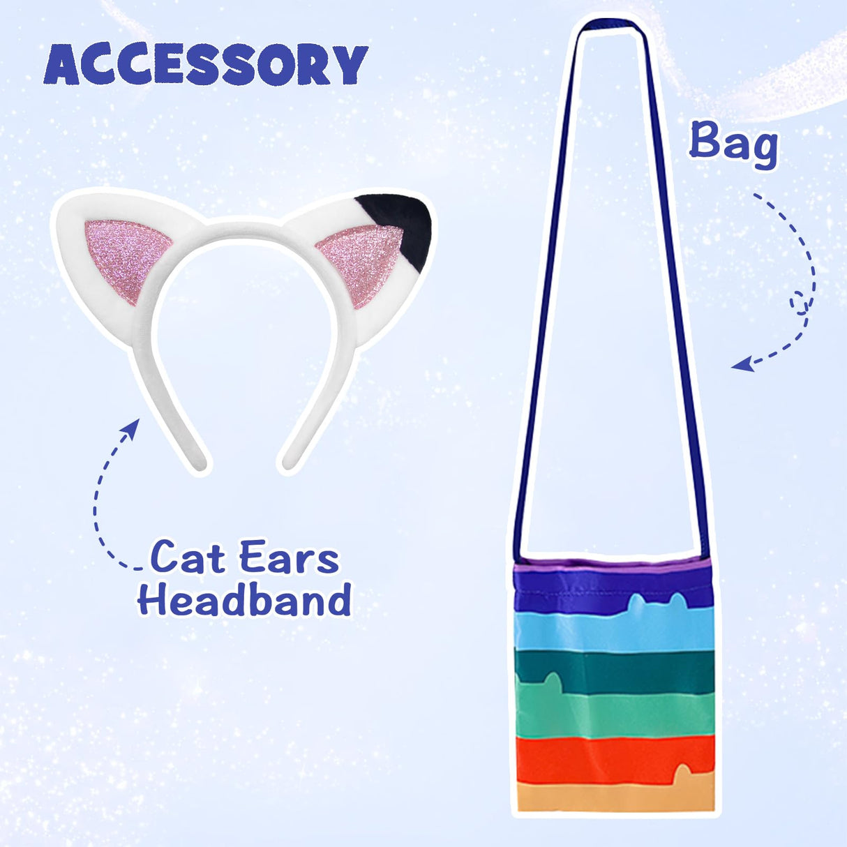 CCJRLM Rainbow Tutu dress for Girls, Birthday Girl Outfit Set Costumes with Headband and Bag Christmas Outfits 3-8Y