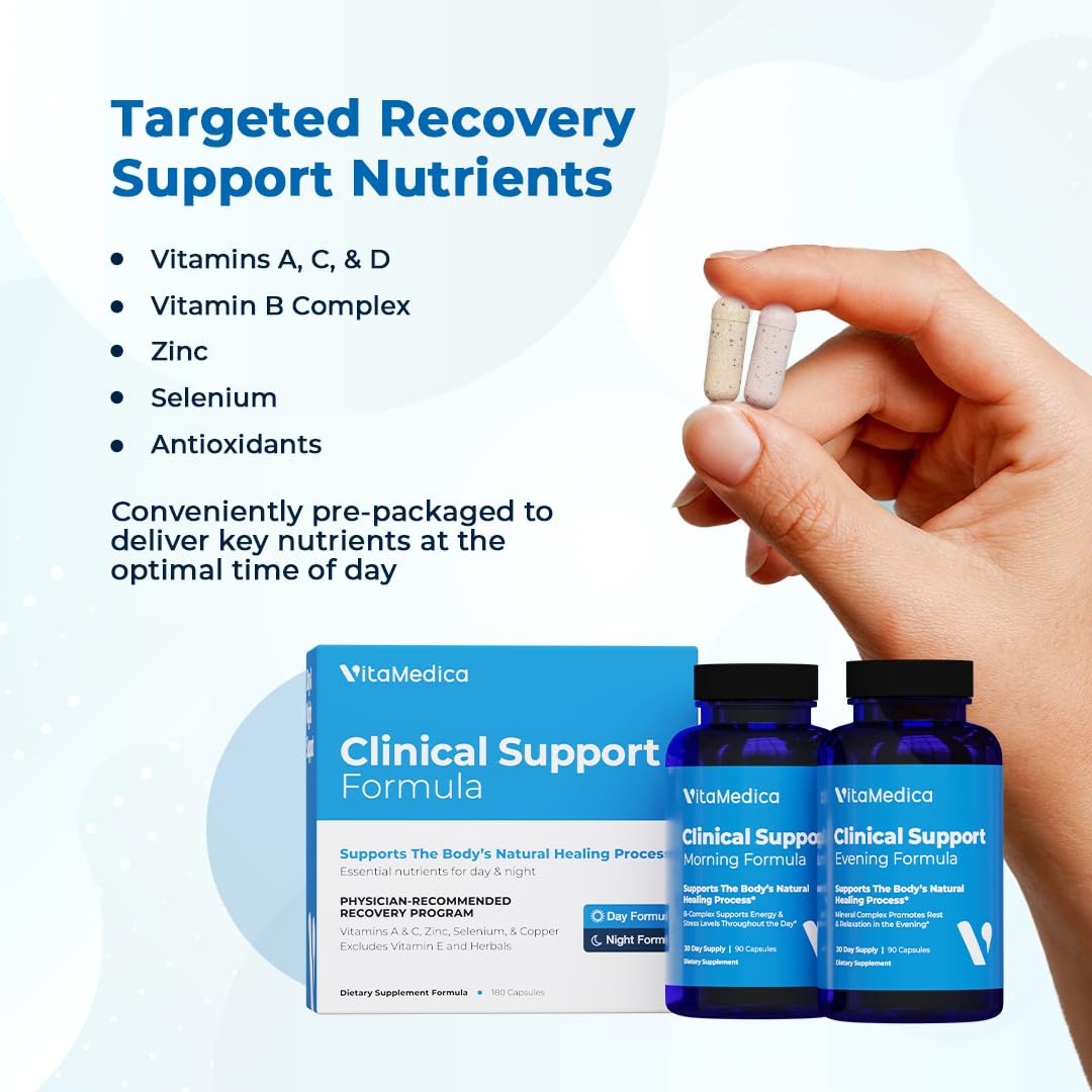 VitaMedica | Clinical Support Formula | Promotes Collagen & Wound Healing | Vitamin C, D, & A to Support Healthy Immune Function | Zinc + Selenium | Vitamin B | Multivitamin for Women & Men