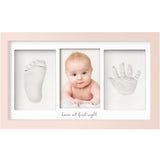 KeaBabies Baby Hand and Footprint Kit, Clay Keepsake Frame (Petal Pink)