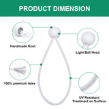 50PCS White Ball Bungee Cords, 6 Inch Heavy Duty Outdoor Bungee Cord with Balls, Tarp Tie Down Bungee Balls for Shelter, Camping, Cargo,Tent Poles UV Resistant（Ball Size 1 inch）