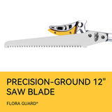 FLORA GUARD Extendable Tree Pruner 4.6-10ft, Telescoping Pole Pruner & Pole Saw with Cut & Hold Fruit Picker, Lightweight Long Reach Branch Trimmer for High Trees