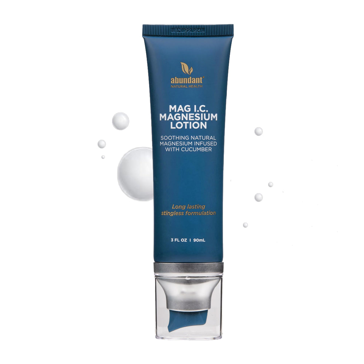 Abundant Natural Health MAG I.C. Magnesium Lotion Infused with Cucumber, Soothes and Relaxes Muscles, Effective and Quick Absorption, Fragrance-Free, 90mL