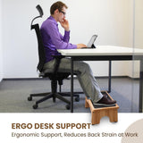 StrongTek Adjustable Foot Rest for Under Desk, 3-Level Adjust Incline, 7" Step Stool for Kids Adults, Ergonomic Foot Stool Relieves Swelling, One Step Stool with Non-Slip Surface for Home and Office