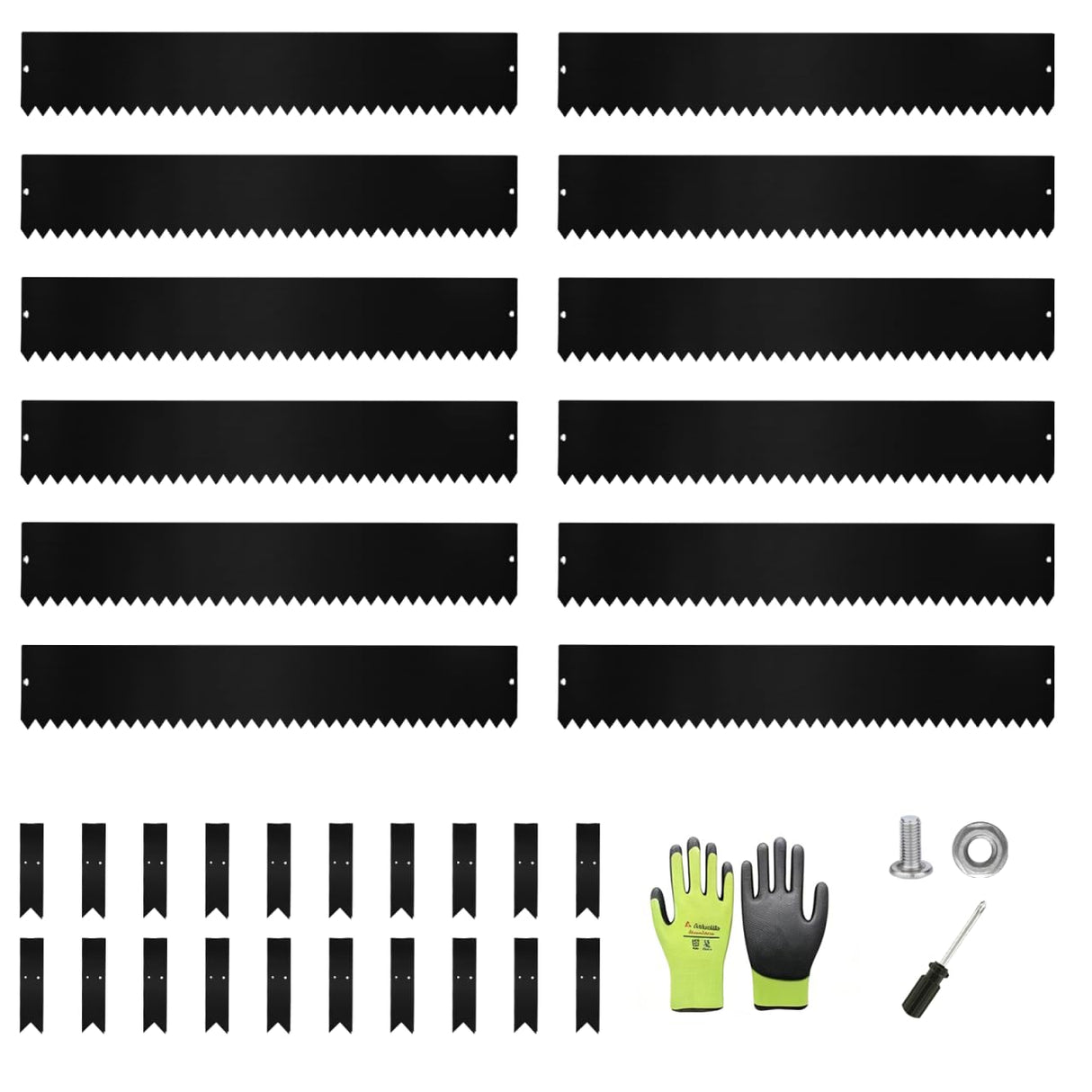 Anleolife 6-inch Black Steel Garden Edging