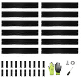 Anleolife 6-inch Black Steel Garden Edging