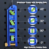 WORKPRO Magnetic Torpedo Level, Conduit Bending Level, Bubble Vials for 0°/90°/30°/45° Measurements, Aluminum Alloy Construction, 6.3-inch, Cobalt Blue