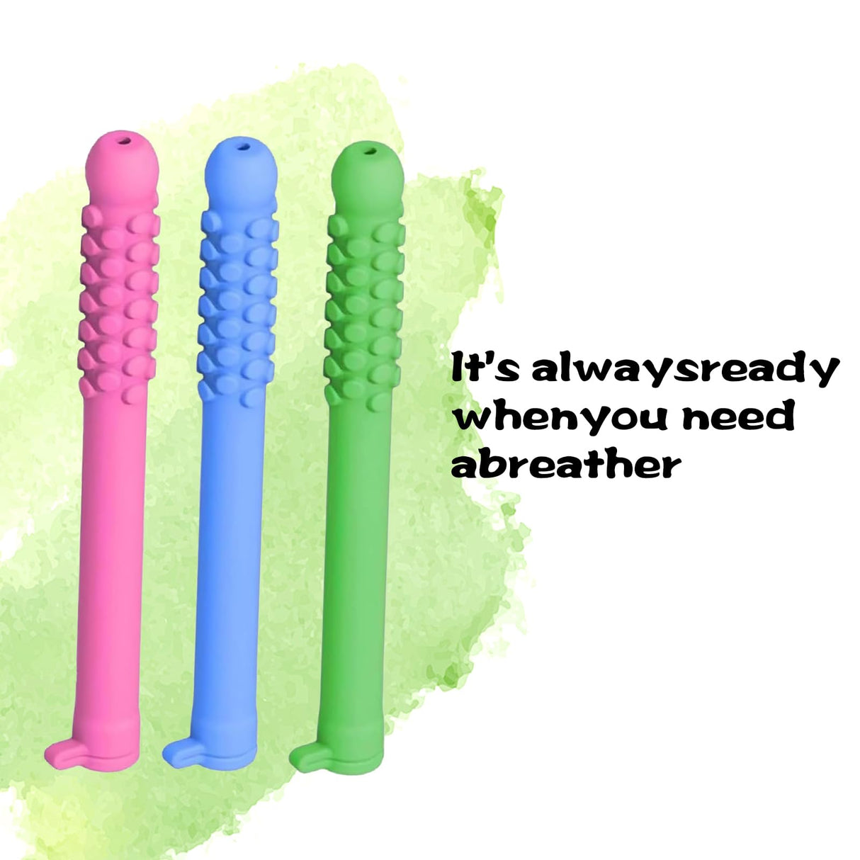 Chewable Breather Quit, Stop Smoking Aids Work Chewable Breath Sticks, Breather Sticks with Essential Oil for Aromatherapy On The Go, Fresh Breath (3)