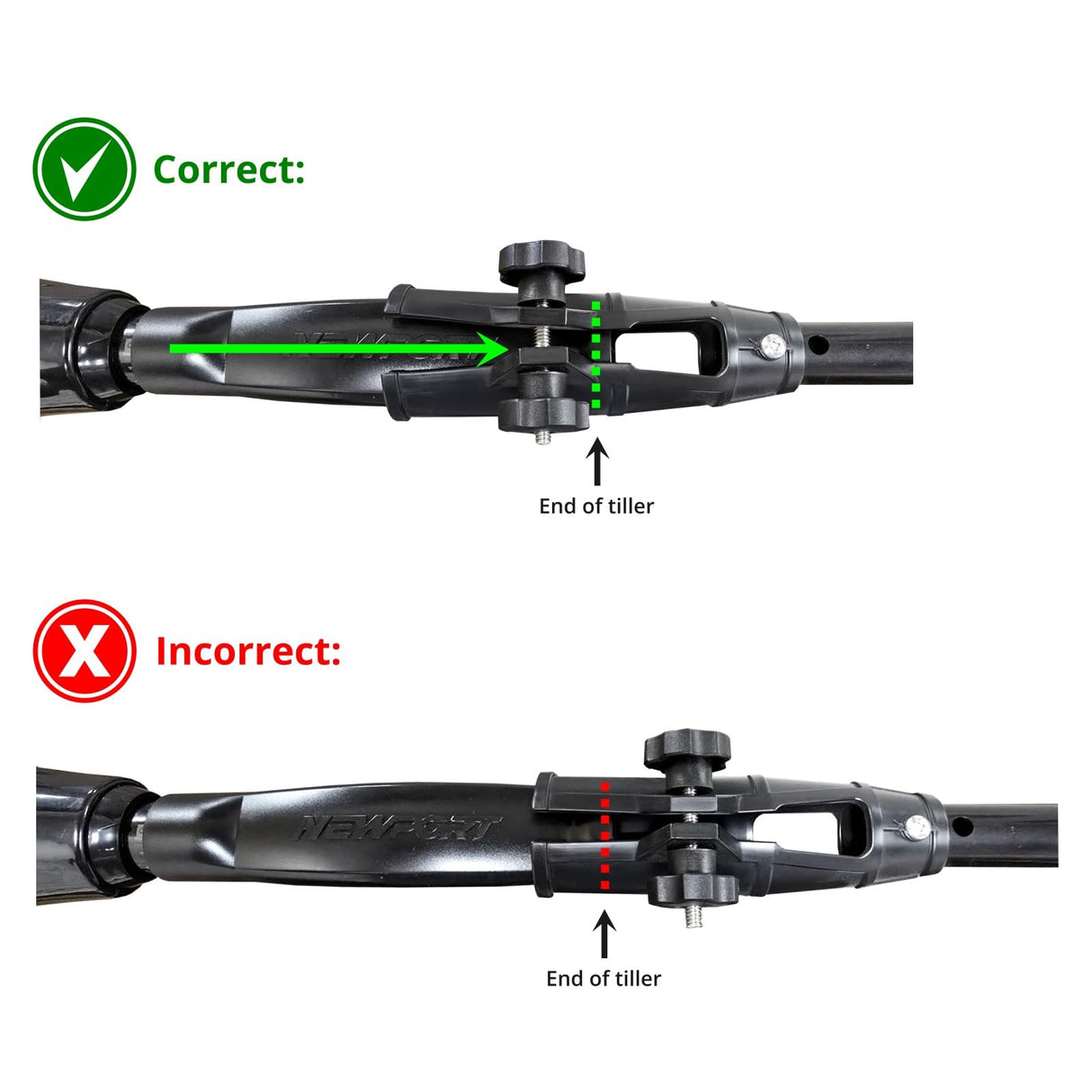 Ironwood Pacific HelmsMate Tiller Extension Handle TE | 18"-24" Extendable w/Extra Sleeve